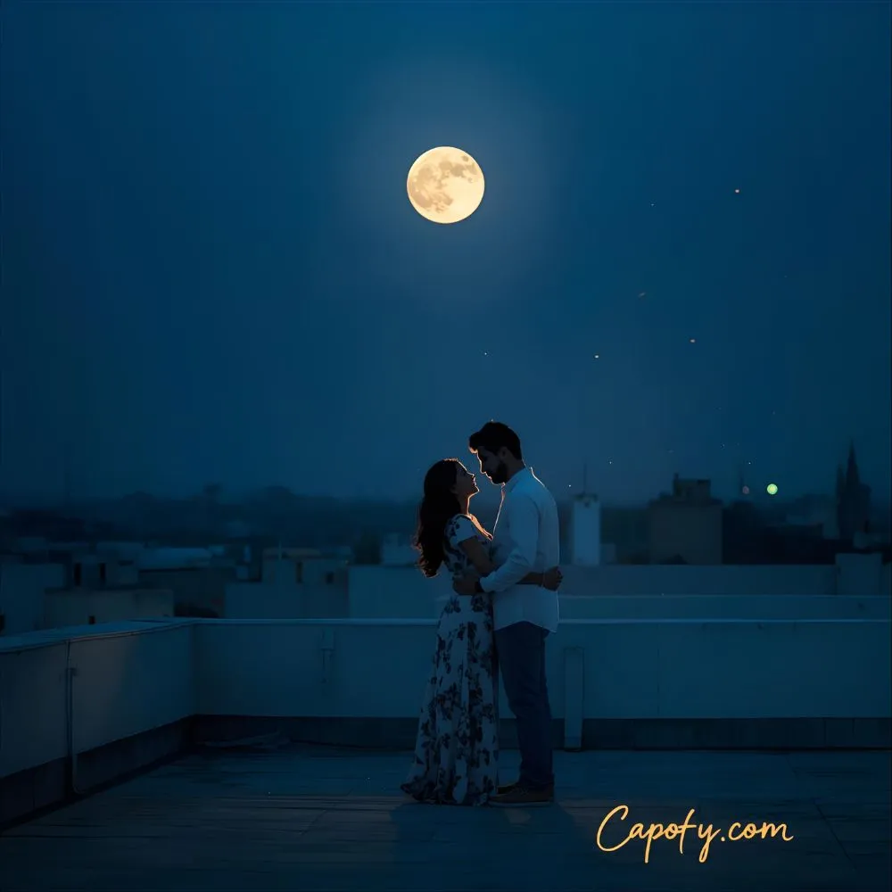 Attitude Romantic Moon Captions for Instagram