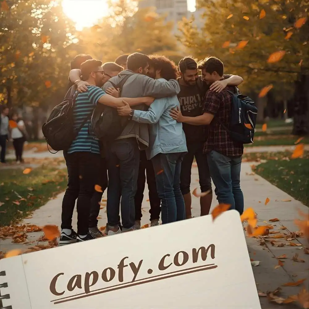 Emotional College Friends Captions