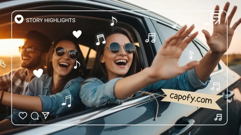 Friends Driving Captions for Instagram