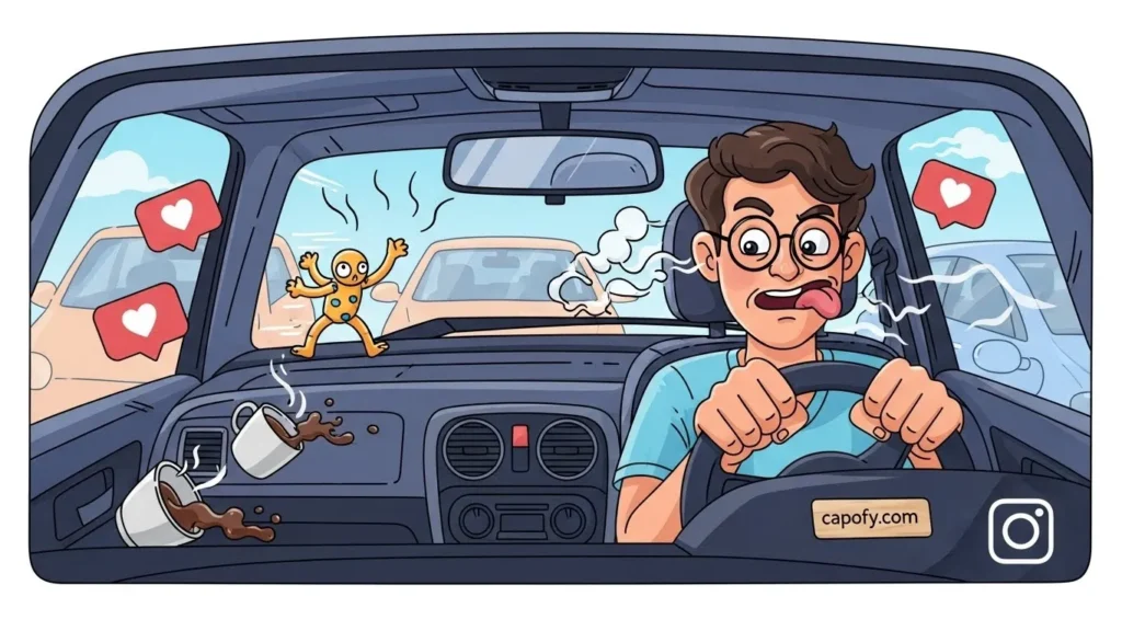 funny driving captions for instagram