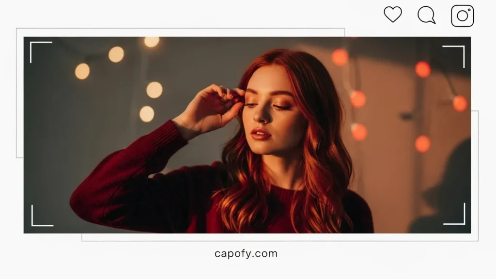Aesthetic Red Hair Color Captions