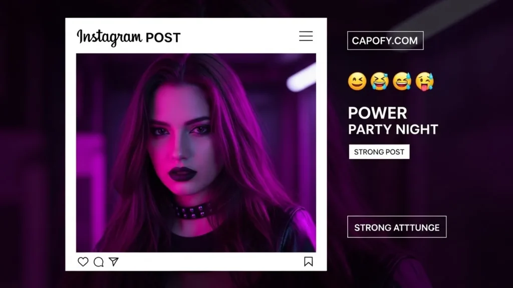 Attitude Purple Hair Captions