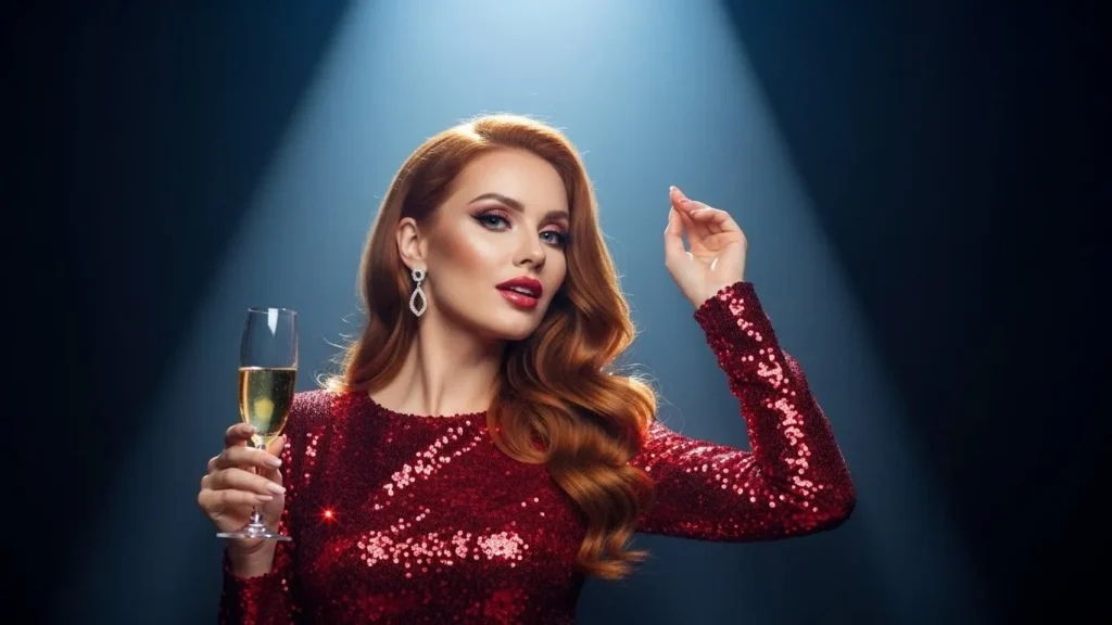 Glam Red Hair Color Captions