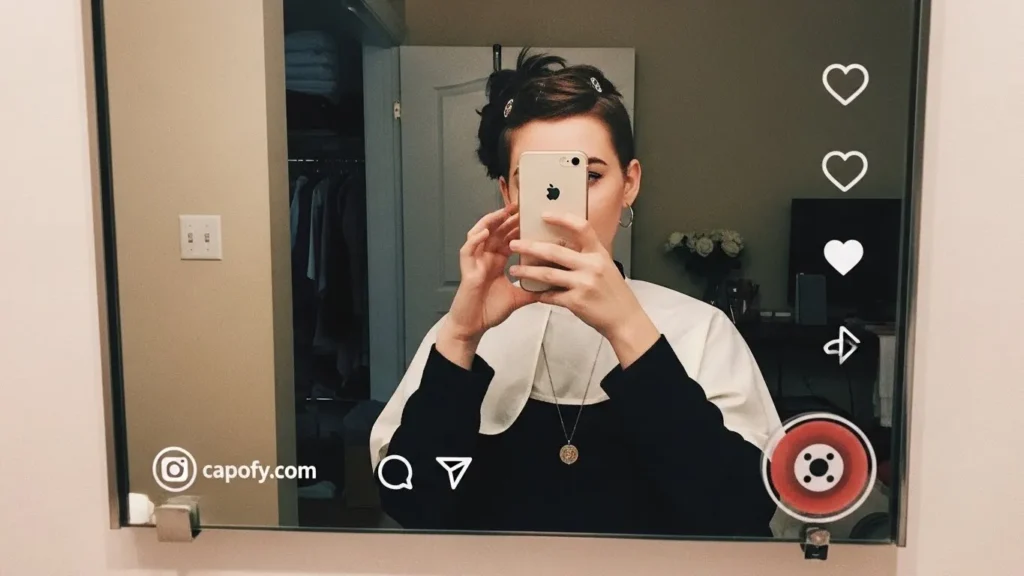 Mirror Selfie New Haircut Captions