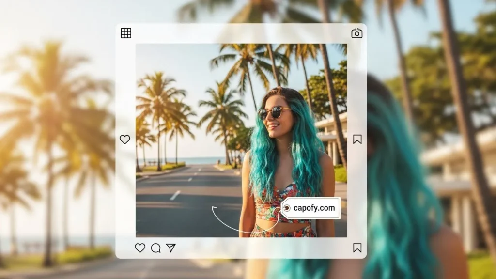 Travel & Vacation Blue Hair Captions