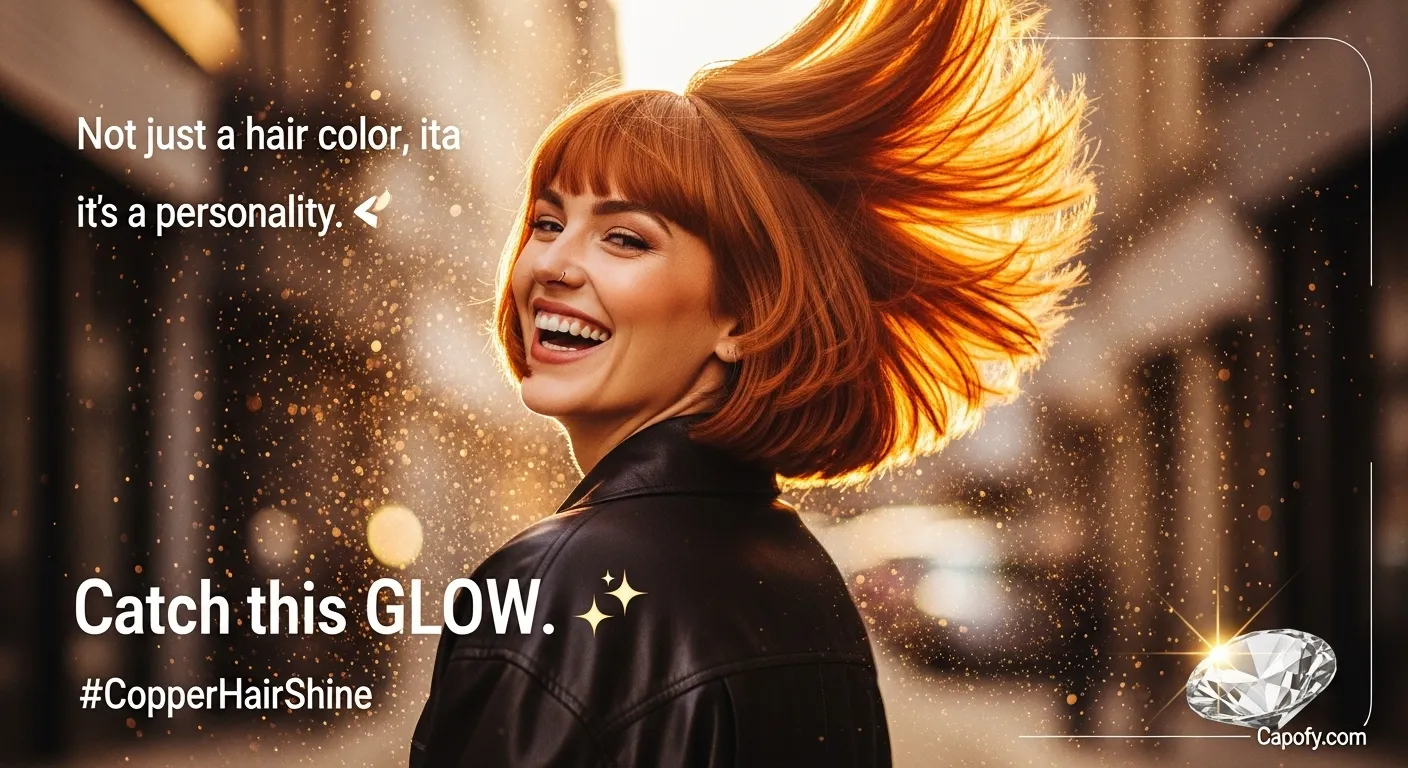 Copper Hair Captions for Instagram